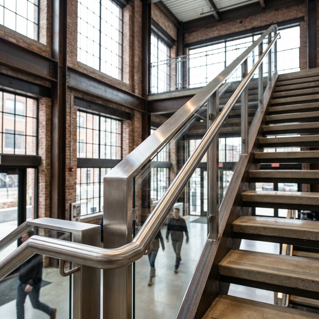 Steel handrails
